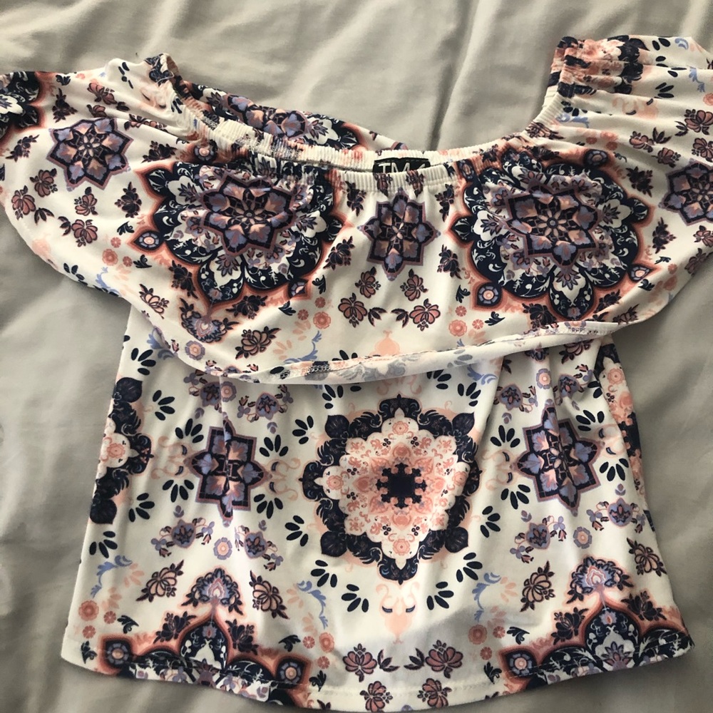Off the shoulder crop top